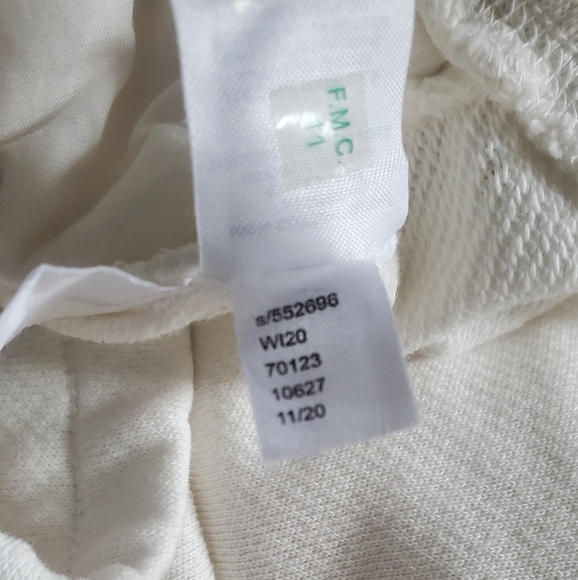 Lou & Grey Cream Polka Dot Embroidered jogger pants‎ with pockets Size Medium - Picture 8 of 12